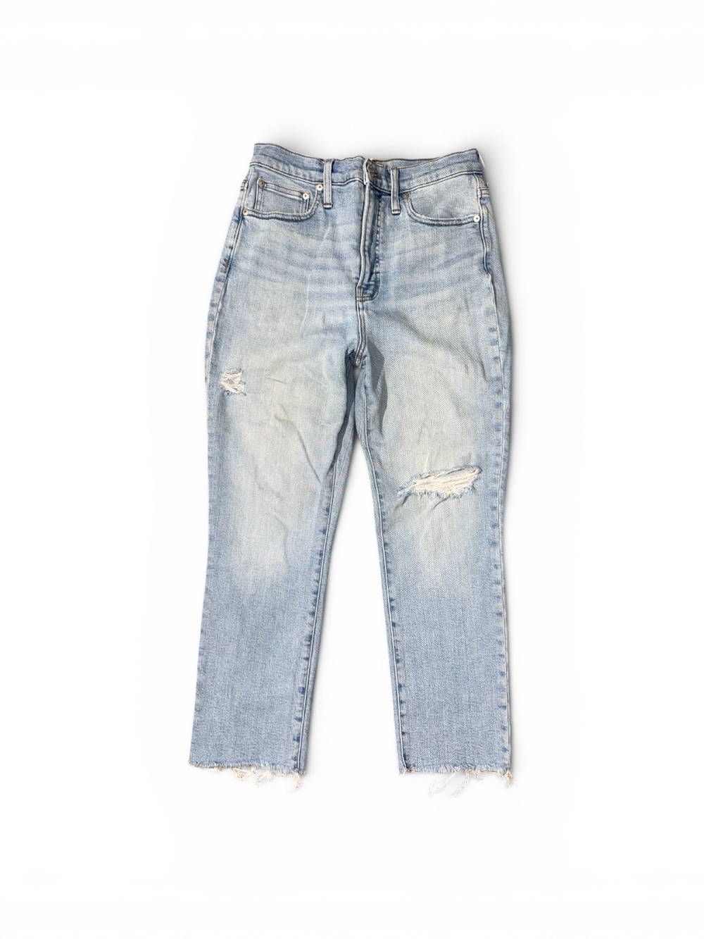 Madewell The Perfect Vintage Jeans Calibria Wash Distressed Straight Leg 27P